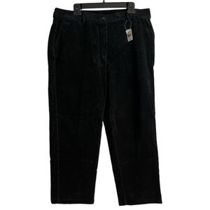 LL Bean Bayside Stretch Corduroy Pants straight leg 16 regular black